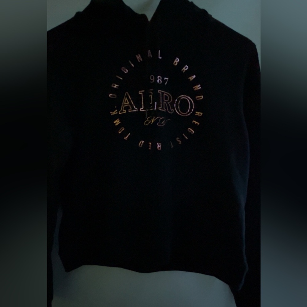 Aeropostale Black Hoodie with Red Logo